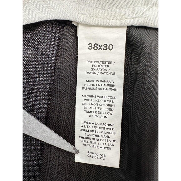 Perry Ellis Portfolio Pants Mens 38x30 Gray Dress Slacks Polyester Blend Classic - Picture 5 of 11
